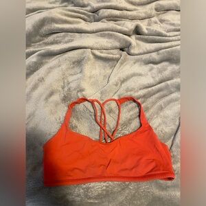 Orange lululemon sports bra size 4 no padding